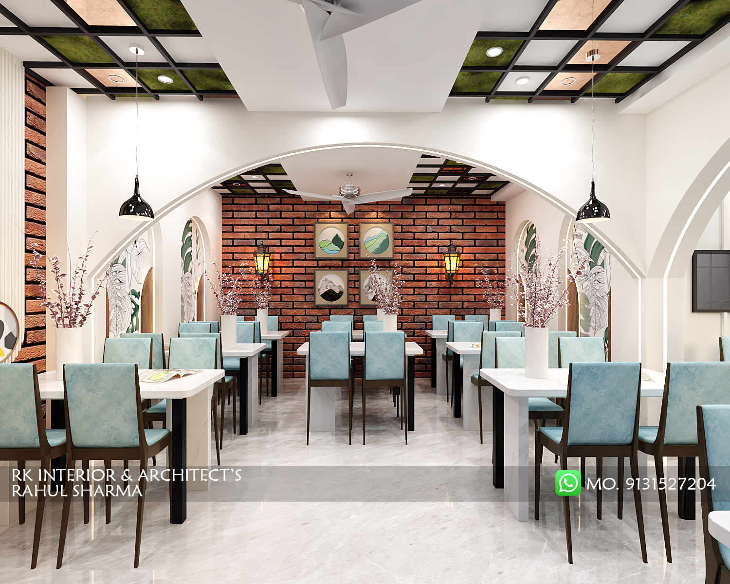 Modern Cafe Interior Design with Elegant Ambiance icon